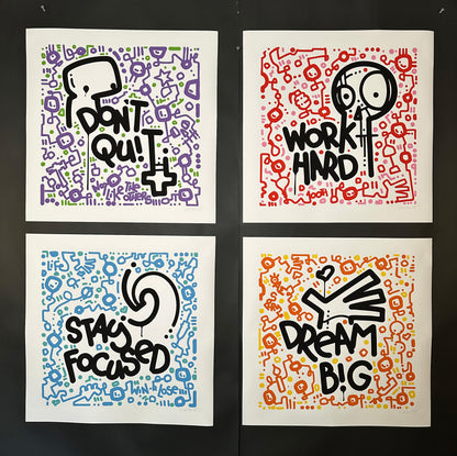 Series of Four / Motivational Print 20" x 20"