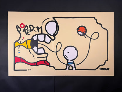 Boredom 36" x 60" x 1-1/2" on Canvas