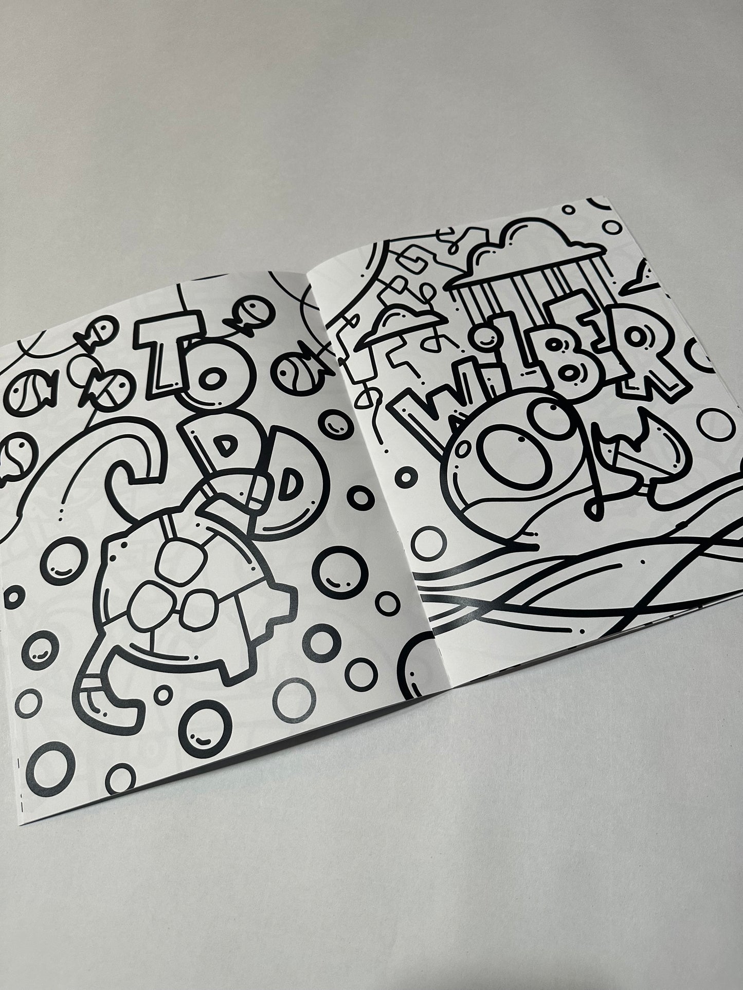 12 Page OCEAN THEMED COLORING BOOK : Physical Book