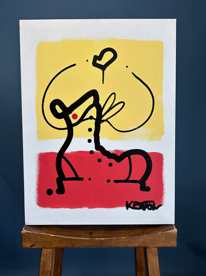 FOLLOW YOUR HEART - 18" x 24" acrylic on Gallery Wrapped Canvas