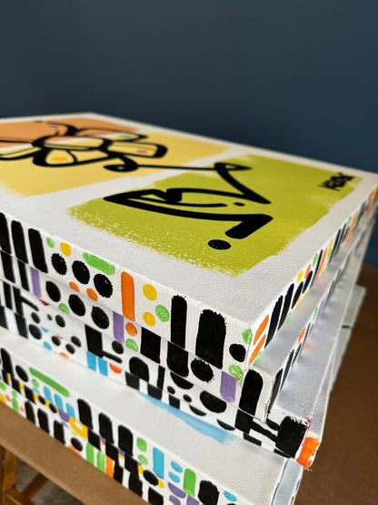 BIRD DOG - 18" x 24" - acrylic painting on Gallery Wrapped Canvas