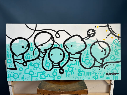 ALONE TOGETHER 24" x 48" Wood Board