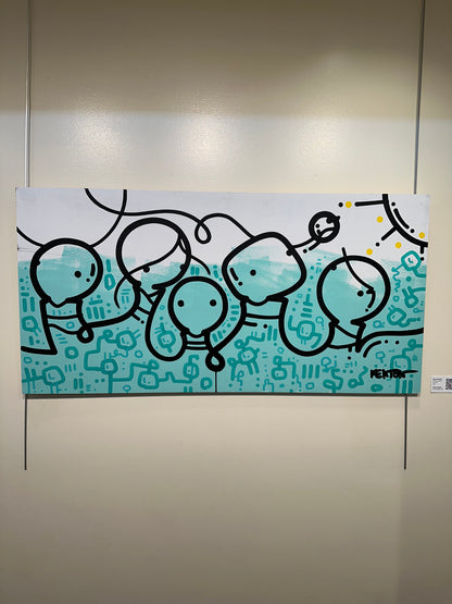 ALONE TOGETHER 24" x 48" Wood Board