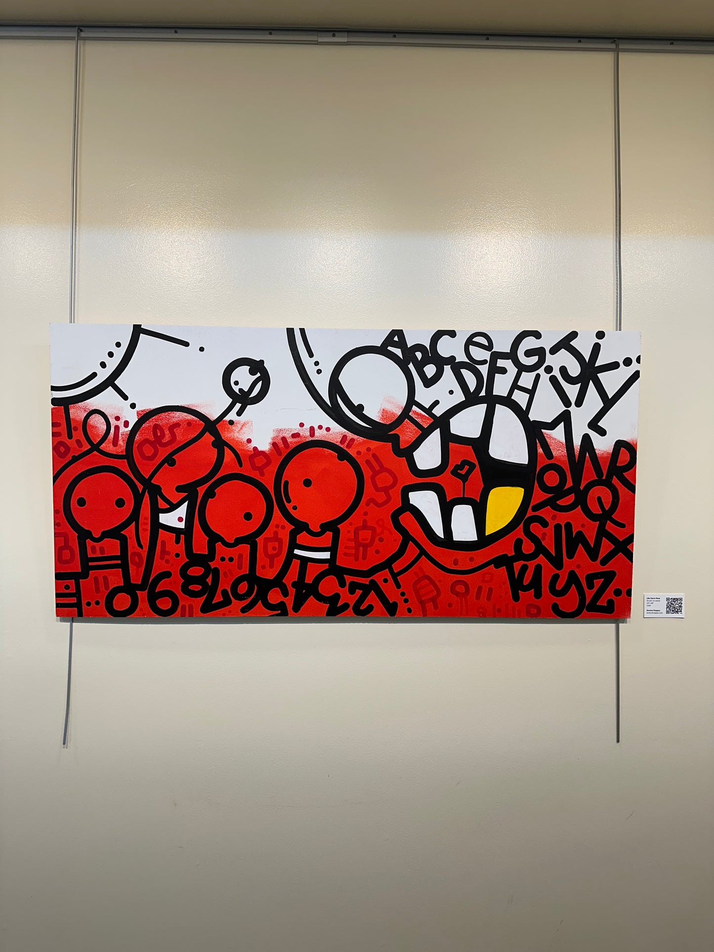 LIFE STARTS NOW 24" x 48" on wood