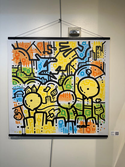 The Other Side - 40" x 40" Acrylic on unstretched canvas