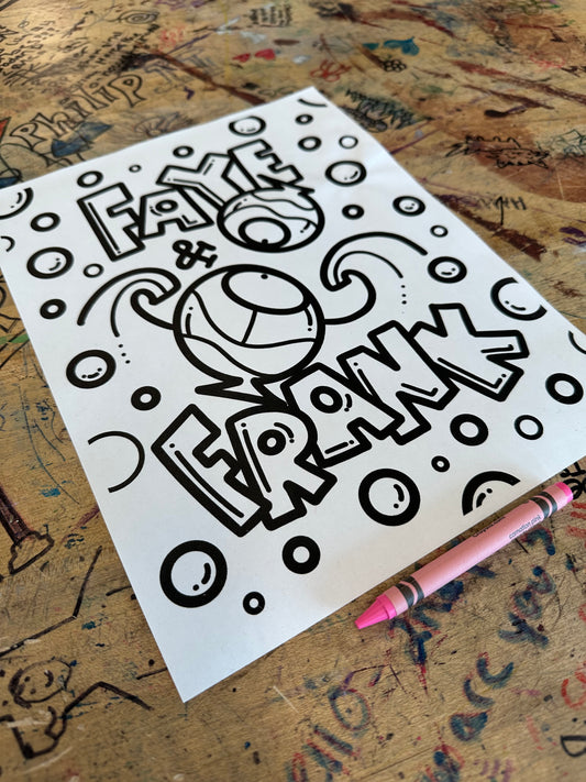 FAYE AND FRANK FISH FRY/Coloring Page : Digital Download
