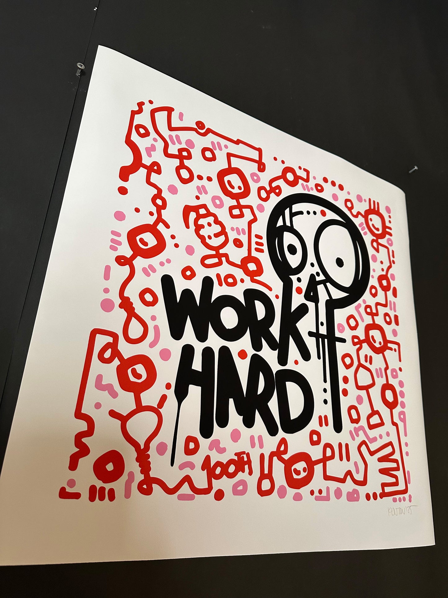 Work Hard / Motivational Print 20" x 20"