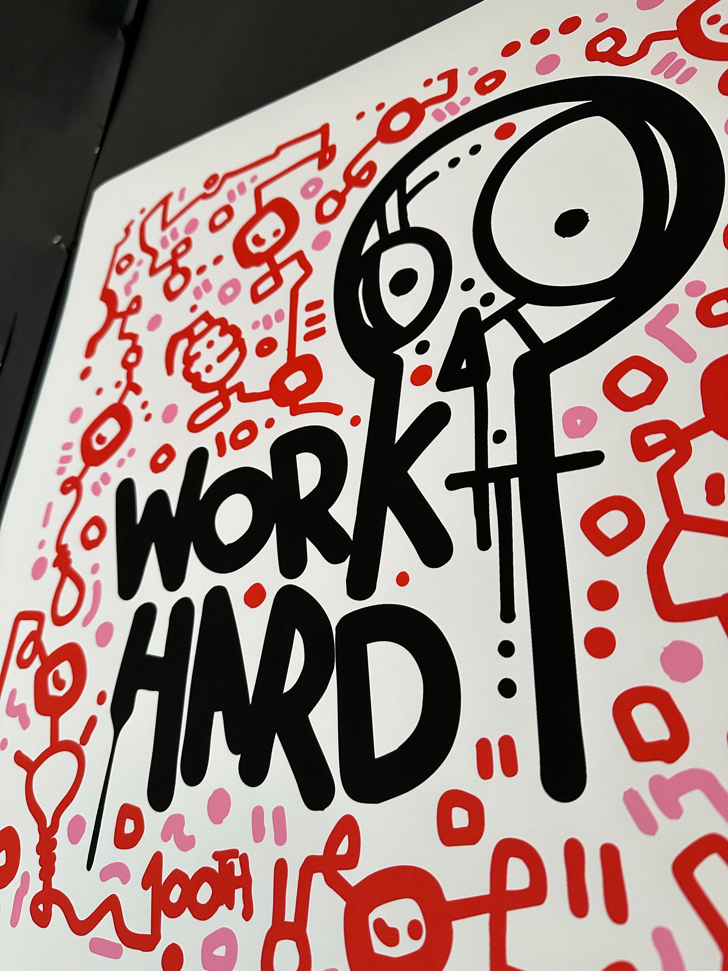 Work Hard / Motivational Print 20" x 20"
