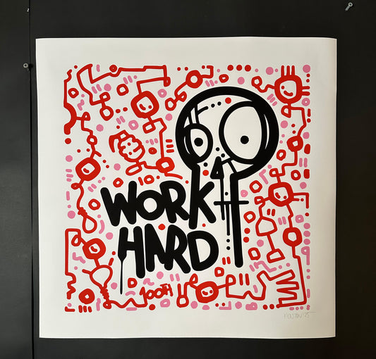 Work Hard / Motivational Print 20" x 20"